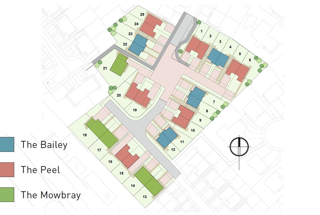 Site layout for North Broomlands, Kelso